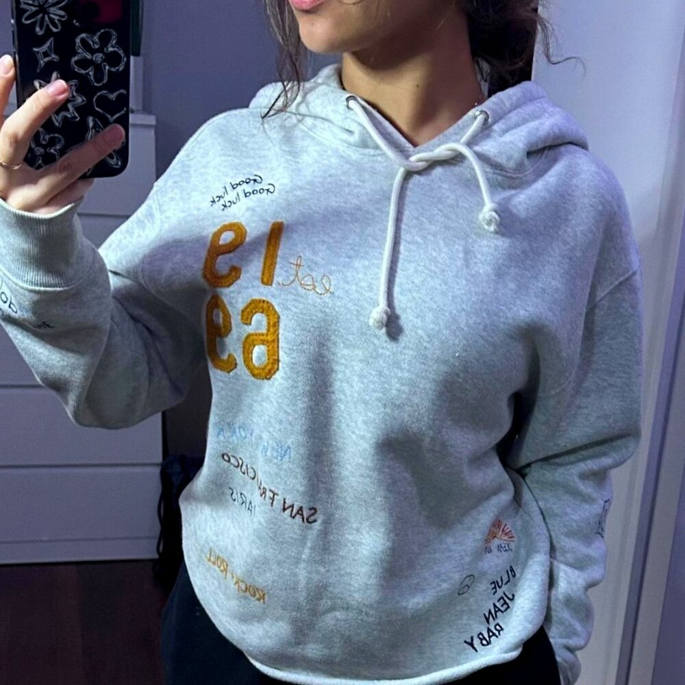 GAP - Grey hoodie with positive words